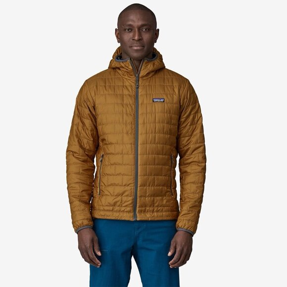 Patagonia Nano Puff Hoody Jacket Full-Zip Medium New with Tags Raptor Brown $289 - Picture 2 of 3